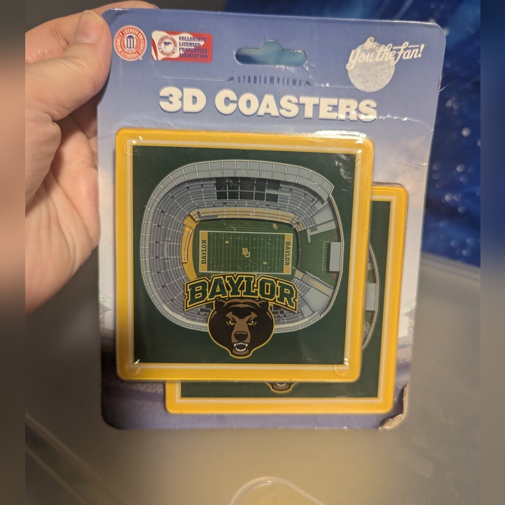 stadium view 3D coasters set of 2 Baylor